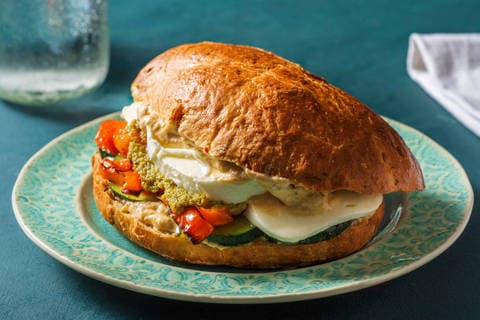 Mediterranes Focaccia-Sandwich